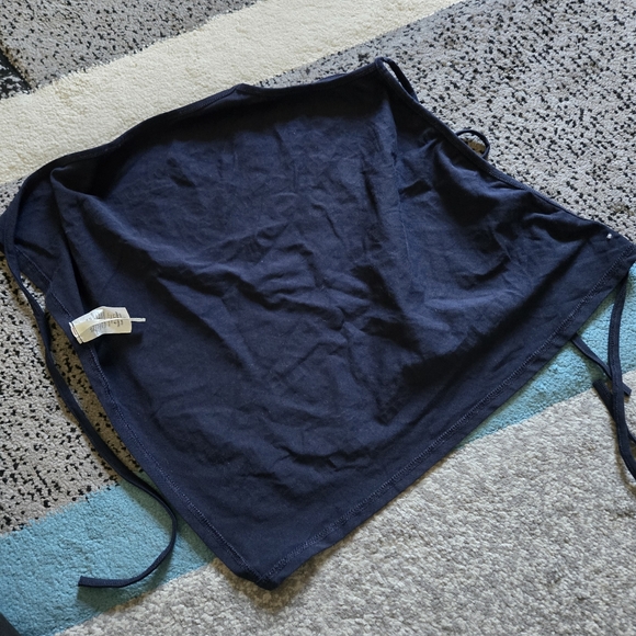 Design by Olivia navy bandana tie top, NWOT - Picture 5 of 8